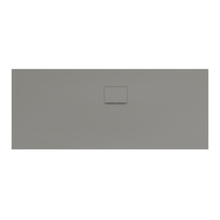 V&B Bac à douche Squaro Infinity 170x70x4 cm, gris, angle encastré à droite contre mur