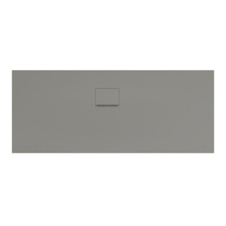 V&B Bac à douche Squaro Infinity 170x70x4cm, gris, angle installation gauche contre mur