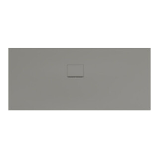 V&B Bac à douche Squaro Infinity 170x75x4cm, gris, angle encastré gauche contre mur