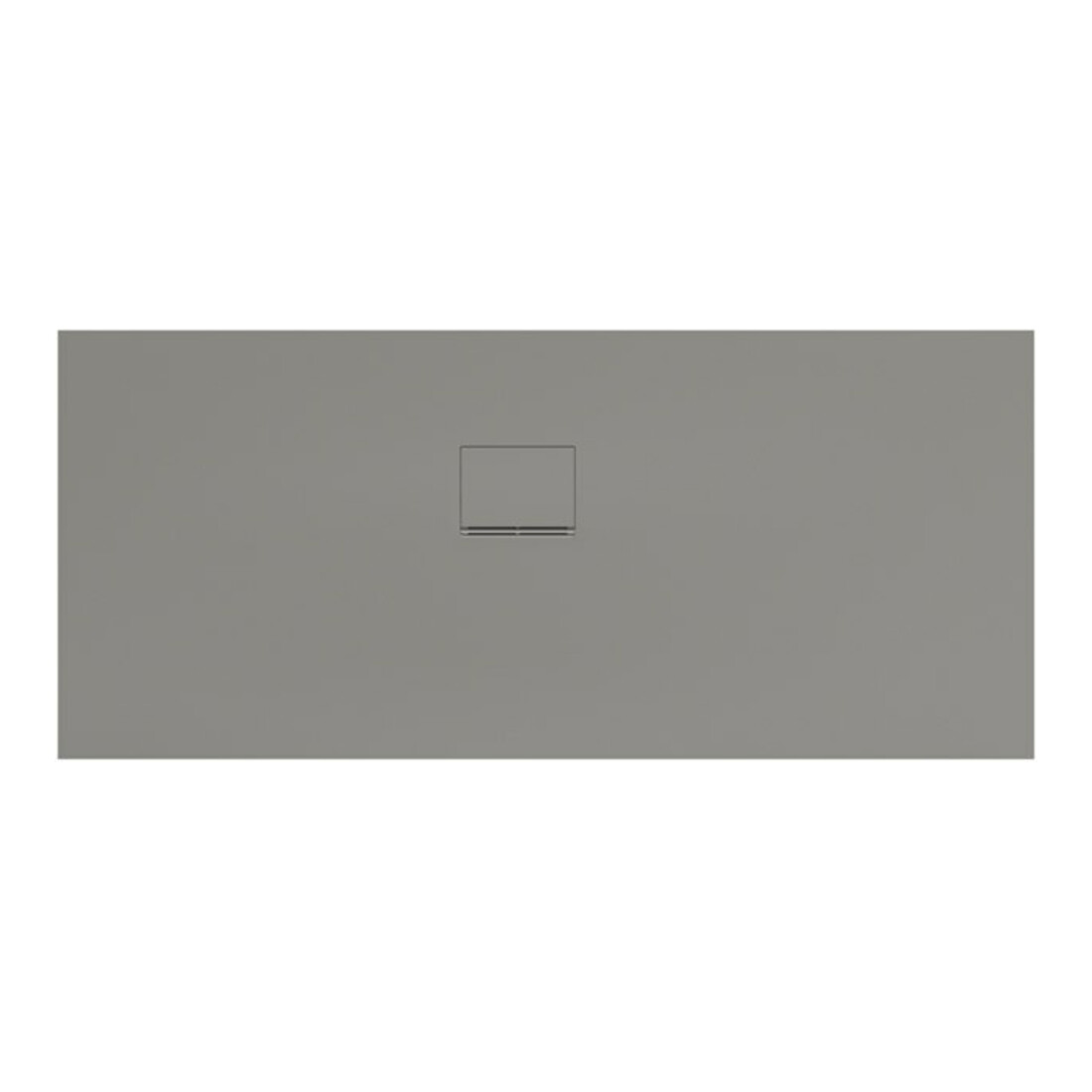 V&B Bac à douche Squaro Infinity 170x75x4cm, gris, angle encastré gauche contre mur