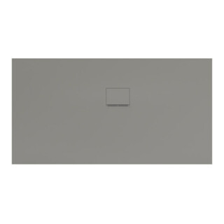 V&B Bac à douche Squaro Infinity 170x90x4cm, gris, angle encastré côté mur droite