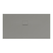 V&B Bac à douche Squaro Infinity 170x90x4cm, gris, angle encastré gauche contre mur
