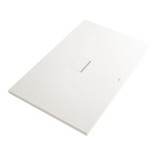 V&B Bac à douche Squaro Infinity 180x100x4cm, blanc mat, uni encastrable