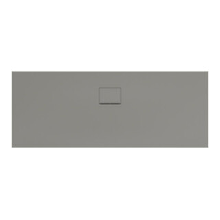 V&B Bac à douche Squaro Infinity 180x70x4cm, gris, uni., côté long coupé
