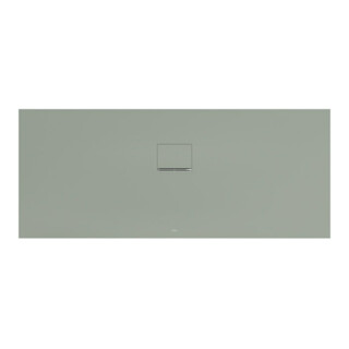 V&B Bac à douche Squaro Infinity 180x75x4cm, gris mat, Uni, côté gauche découpé