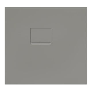 V&B Bac à douche Squaro Infinity 80x75x4cm, gris, angle encastré gauche contre mur