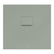 V&B Bac à douche Squaro Infinity 80x75x4cm, gris matin, surface f, installation encastrée