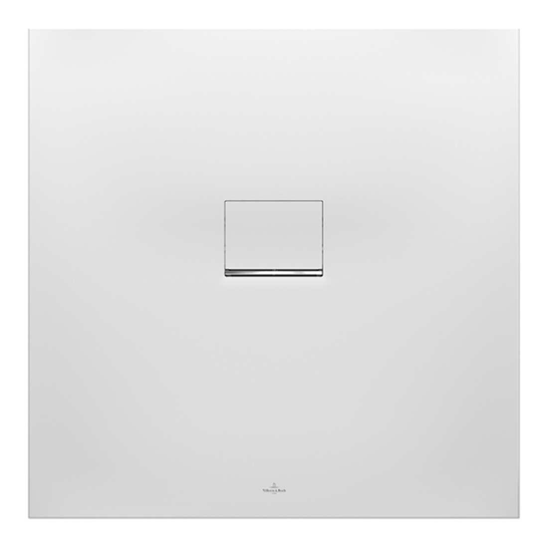 V&B Bac à douche Squaro Infinity 80x80x4cm, aluminium, angle encastré gauche contre mur