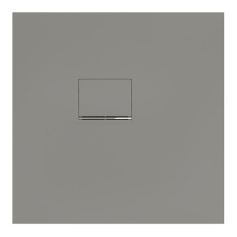 V&B Bac à douche Squaro Infinity 80x80x4cm, gris, angle encastré gauche contre mur