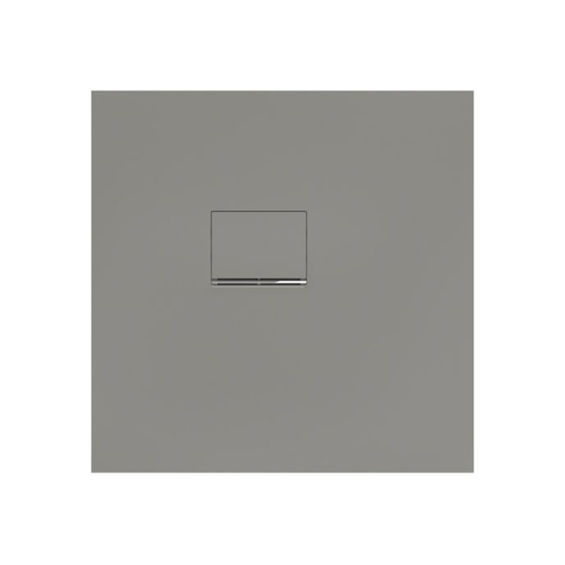 V&B Bac à douche Squaro Infinity 80x80x4cm, gris, angle encastré gauche contre mur