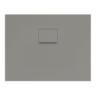 V&B Bac à douche Squaro Infinity 90x70x4cm, gris, uni., côté long coupé