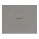 V&B Bac à douche Squaro Infinity 90x75x4 cm, gris, uni, côté long coupé-1