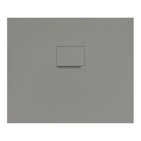 V&B Bac à douche Squaro Infinity 90x75x4 cm, gris, uni, côté long coupé