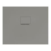 V&B Bac à douche Squaro Infinity 90x75x4 cm, gris, uni, côté long coupé