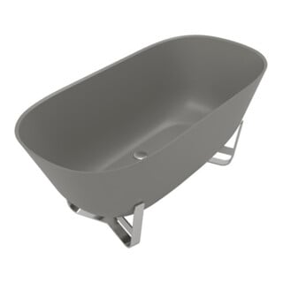 V&B Baignoire Antheus 155x75 cm, autoportante, grise