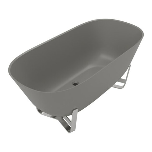 V&B Baignoire Antheus 155x75 cm, autoportante, grise