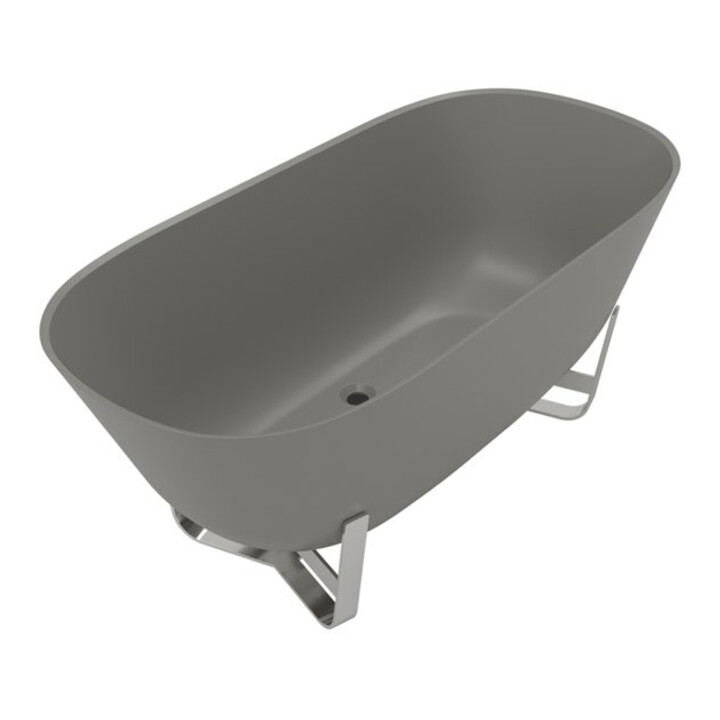 V&B Baignoire Antheus 155x75 cm, autoportante, grise
