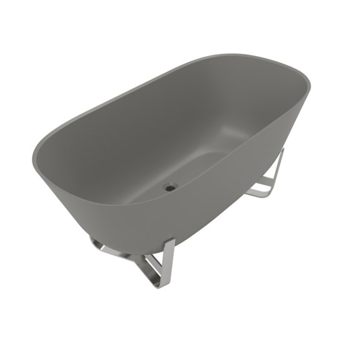 V&B Baignoire Antheus 155x75 cm, autoportante, grise
