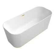 V&B Baignoire autoportante Finion Or 170x70 cm, vidage, trop-plein, arrivée, droite, blanc