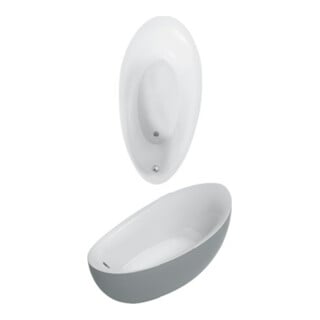 V&B Baignoire Aveo New Generation 190x95 cm, spéc., libre, avec garniture, blanc