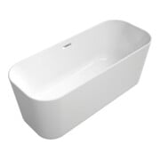 V&B Baignoire îlot Finion 170x70 cm, sortie verticale, trop-plein, arrivée, droite, blanc