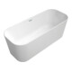 V&B Baignoire îlot Finion 170x70 cm, vidage central, trop-plein, arrivée, blanc-1
