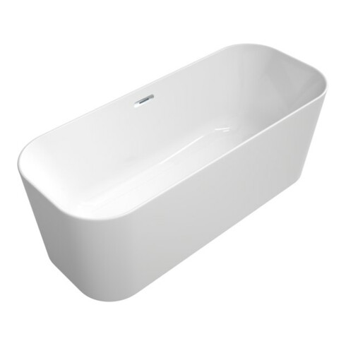 V&B Baignoire îlot Finion 170x70 cm, vidage central, trop-plein, arrivée, blanc