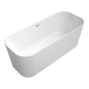V&B Baignoire îlot Finion 170x70 cm, vidage central, trop-plein, arrivée, blanc