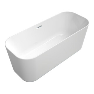 V&B Baignoire îlot Finion Chrome-Colour sur D 170x70cm, PtoVtl., ÜL, Rg., EM, blanc