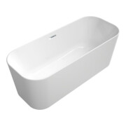 V&B Baignoire îlot Finion Chrome-Colour sur D 170x70cm, vidage, trop-plein, blanc