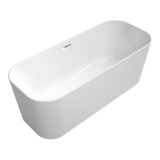 V&B Baignoire îlot Finion couleur chrome D 170x70cm, PtoVtl., ÜL, arrivée, blanc