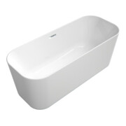 V&B Baignoire îlot Finion couleur chrome sur D 170x70cm, PtoVtl., ÜL, anneau design, blanc