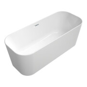 V&B Baignoire îlot Finion couleur chrome sur D 170x70cm, PtoVtl., ÜL, arrivée, EM, blanc