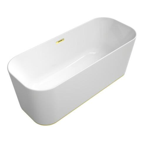 V&B Baignoire îlot Finion couleur or D 170x70 cm, PtoVtl., Ü, Zul, Rg., EM, blanc
