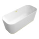 V&B Baignoire îlot Finion couleur or D 170x70cm, PtoVtl., ÜL, anneau design, blanc-1