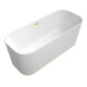 V&B Baignoire îlot Finion couleur or D 170x70cm, vidage, trop-plein, arrivée, droite, blanc-1