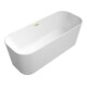 V&B Baignoire îlot Finion couleur or sur D 170x70cm, PtoVtl., ÜL, arrivée, EM, blanc-1