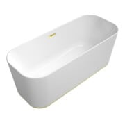 V&B Baignoire îlot Finion Équipement Or 170x70cm, vidange, trop-plein, droite, émail, blanc