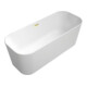 V&B Baignoire îlot Finion Or 170x70 cm, vidage, trop-plein, arrivée, blanc-1
