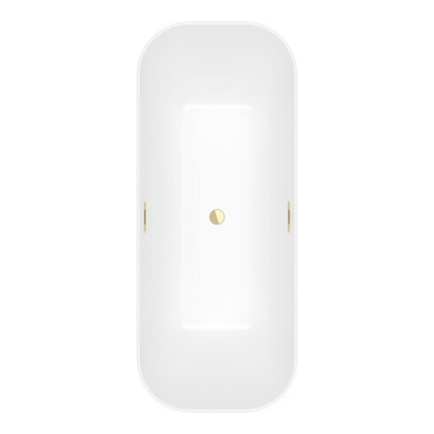 V&B Baignoire îlot rectangulaire EM FINION 170x70 cm, blanc brillant, doré