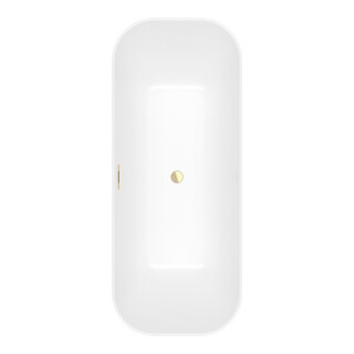 V&B Baignoire îlot rectangulaire EM FINION 170x70 cm, blanc brillant, or
