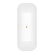 V&B Baignoire îlot rectangulaire EM FINION 170x70 cm, blanc brillant, or