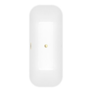 V&B Baignoire îlot rectangulaire FINION 170x70 cm, blanc brillant, or