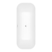 V&B Baignoire îlot rectangulaire FINION 170x70 cm, droite, surface lisse, blanc brillant, chrome