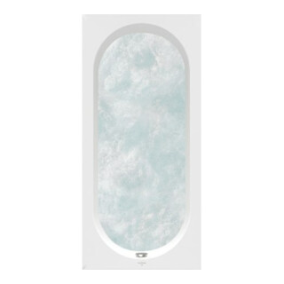 V&B Baignoire Oberon 1600x750x450mm rectangulaire avec système CC TP1 Blanc Alpine