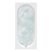 V&B Baignoire Oberon 1600x750x450mm rectangulaire droite avec système CE TP1 Blanc Alpin