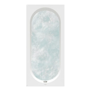V&B Baignoire Oberon 1700x700x475mm rectangulaire avec système CC TP1 Blanc Alpine