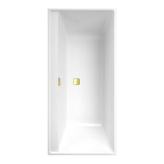 V&B Baignoire rectangulaire Collaro Duo 160x75 cm, encastrée Or, blanc