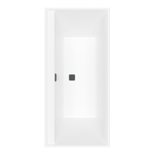 V&B Baignoire rectangulaire Collaro Duo 160x75 cm, version EB, bleu mat, blanc pierre