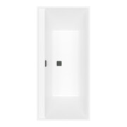 V&B Baignoire rectangulaire Collaro Duo 160x75 cm, version EB, bleu mat, blanc pierre